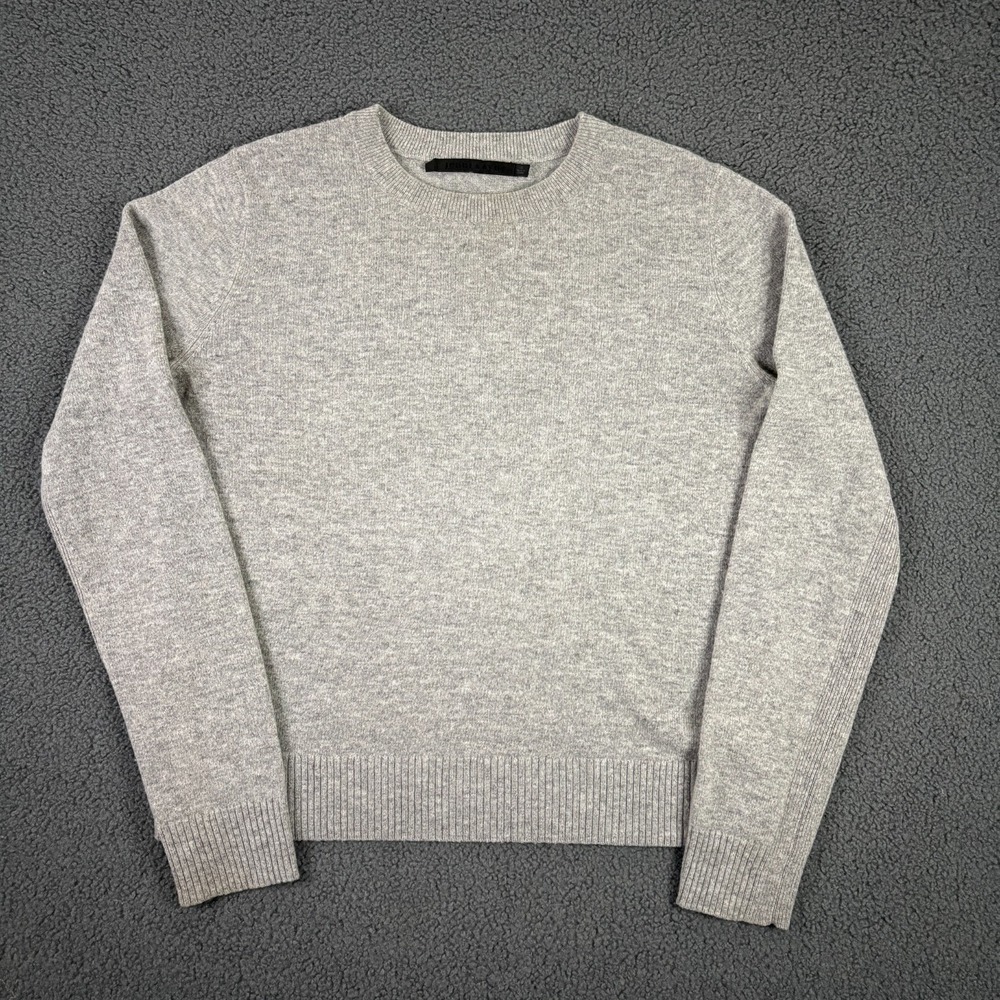 Jenni Kayne Everyday Sweater Womens Small Gray Wool Cashmere Crew Lightweight